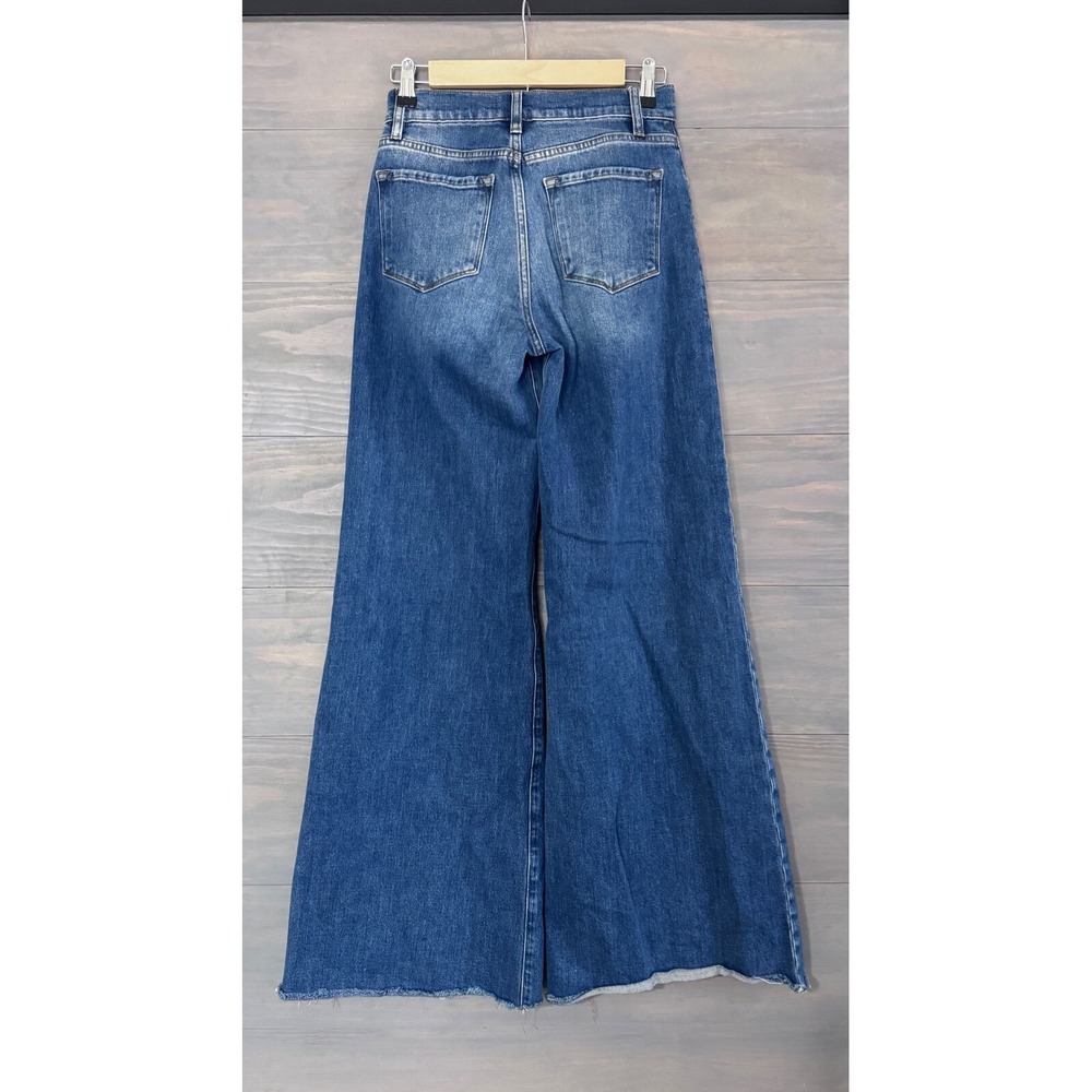FRAME The Pintuck‎ Flared StraightLeg Mid Rise Stretch-Denim Blend Jeans 25 - Picture 6 of 13